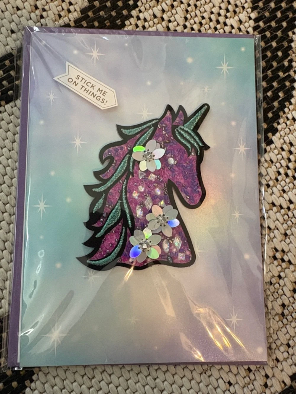 🆕Papyrus Purple Unicorn Patch Birthday Greeting Card